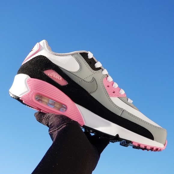 Nike Shoes - Nike Air Max 90 Pink White Black Grey Gray